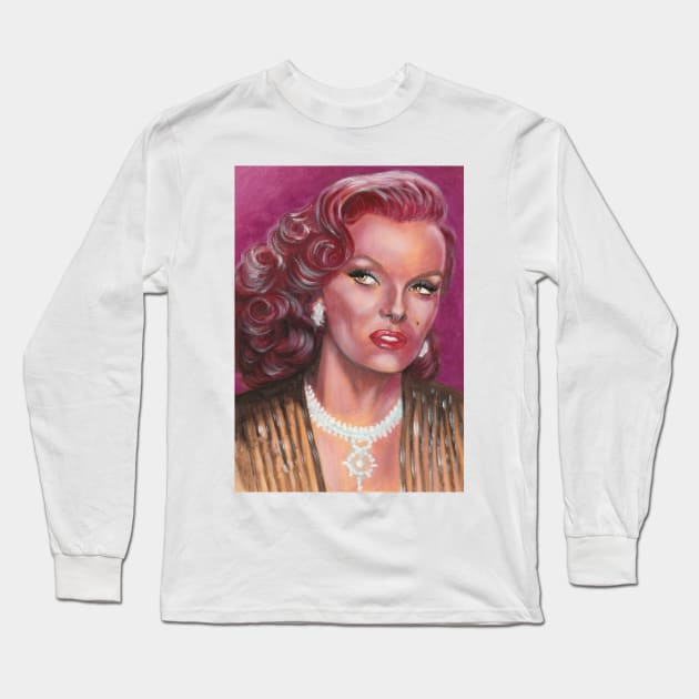 Jane Russell Long Sleeve T-Shirt by Svetlana Pelin
